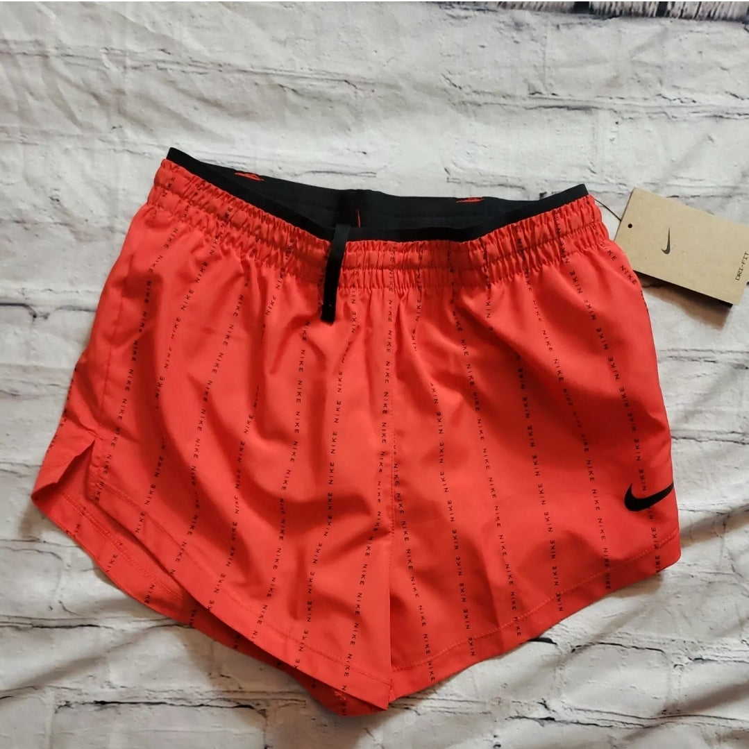 Nike Dri-FIT Tempo Luxe Icon Clash Women's Chili Red Running Shorts Small NEW