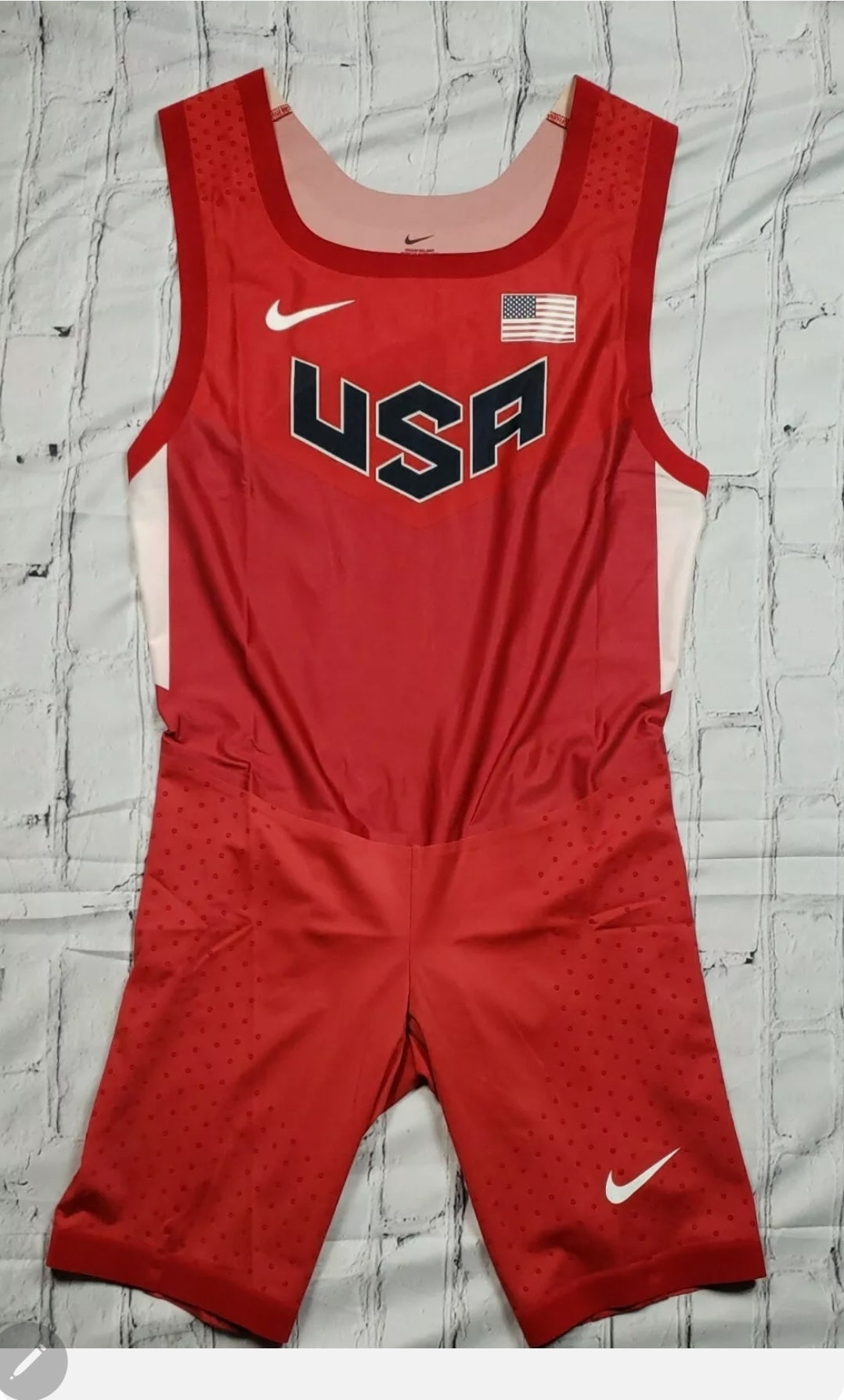 Nike Pro Elite Olympic Men's Speedsuit USA Track Field Running Oregon Large